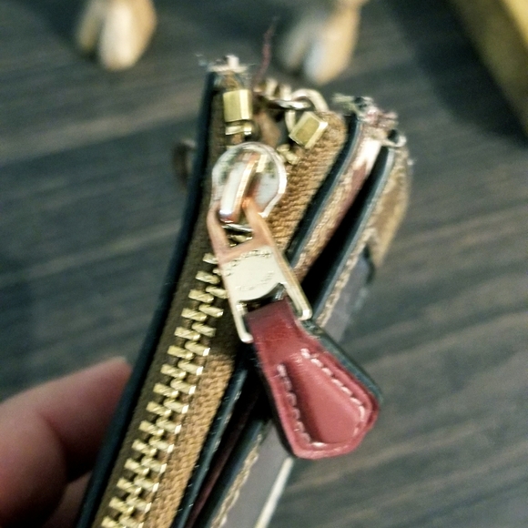 Coach Mini Skinny Card Holder Key Chain Party Animal Print - Picture 7 of 11